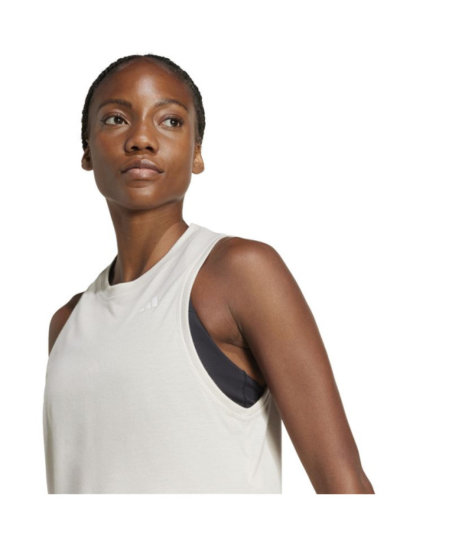 Camiseta de Fitness adidas We Tank Mulher Creme