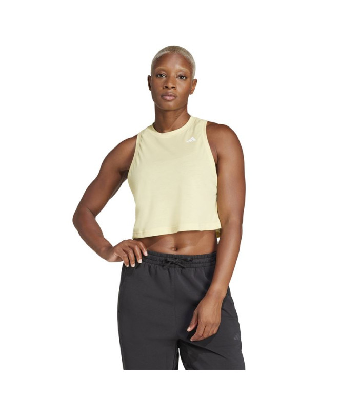 Camiseta de Fitness adidas We Tank Mulher Amarelo