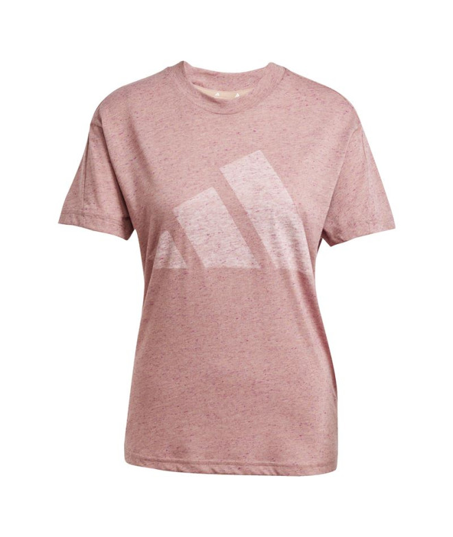 Camiseta adidas Winners Mulher Rosa/Branco