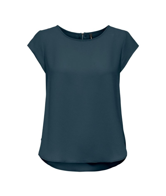 Camiseta Only Onlvic S/S Solid Noos Ombre Blue Mulher