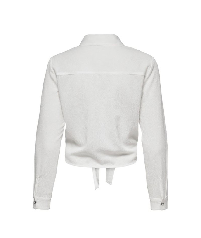 Camisa Only Onllecey Ls Knot Noos Cloud Dancer...