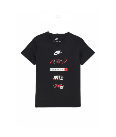 Camiseta Nike Nike Brandmark Stack Menino Preto