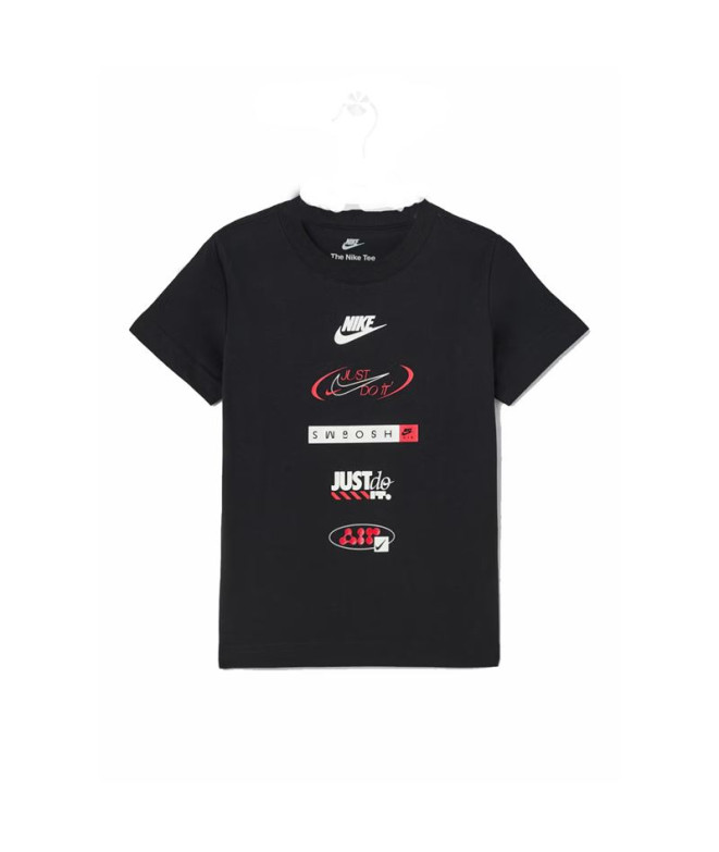 Camiseta Nike Nike Brandmark Stack Menino Preto