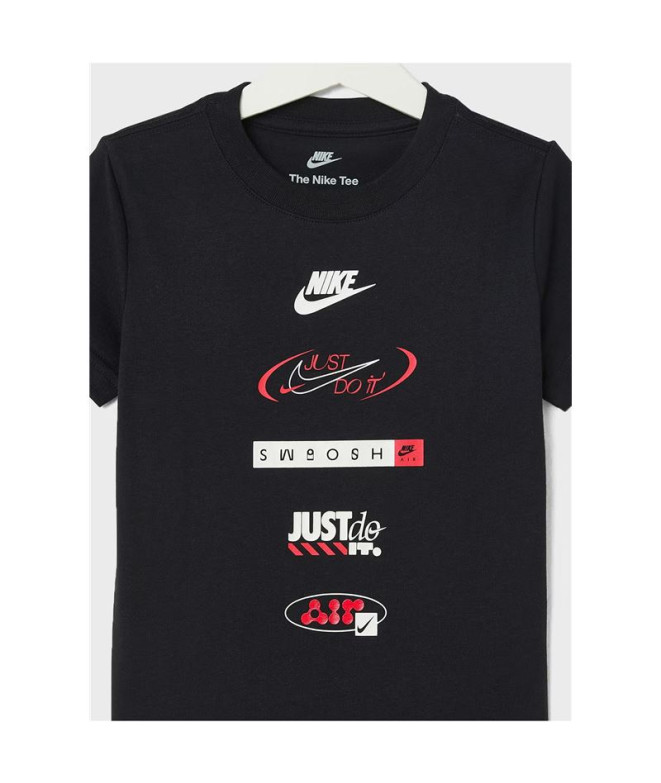 Camiseta Nike Nike Brandmark Stack Niño Negro