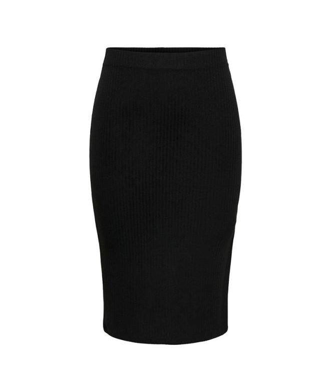 Saia Only Onlemma Slit Noos Preto Mulher