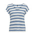 Camiseta Only Onllira Life S/S V-Neck Noos Infinity Stripes:Clo Mulher