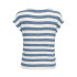 Camiseta Only Onllira Life S/S V-Neck Noos Infinity Stripes:Clo Mulher
