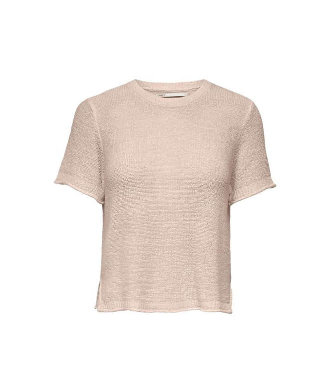 Moletom Only Onlsunny S/S Knt Noos Pumice Stone Mulher