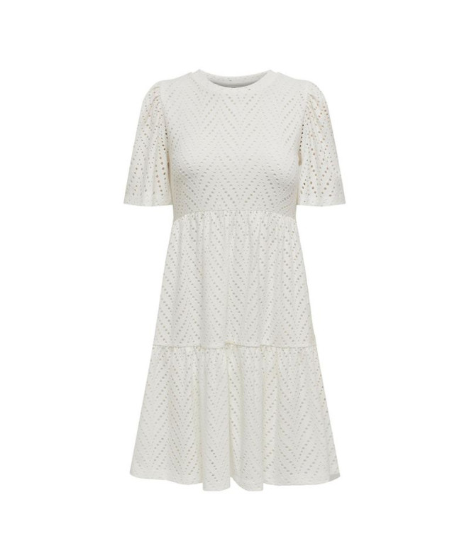 Vestido Only Jdycarla Cathinka S/S Noos Cloud Dancer Mujer