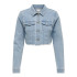 Veste Only Onlwonder Ls Cropped Dnm Gua Noos Light Blue Denim Femme