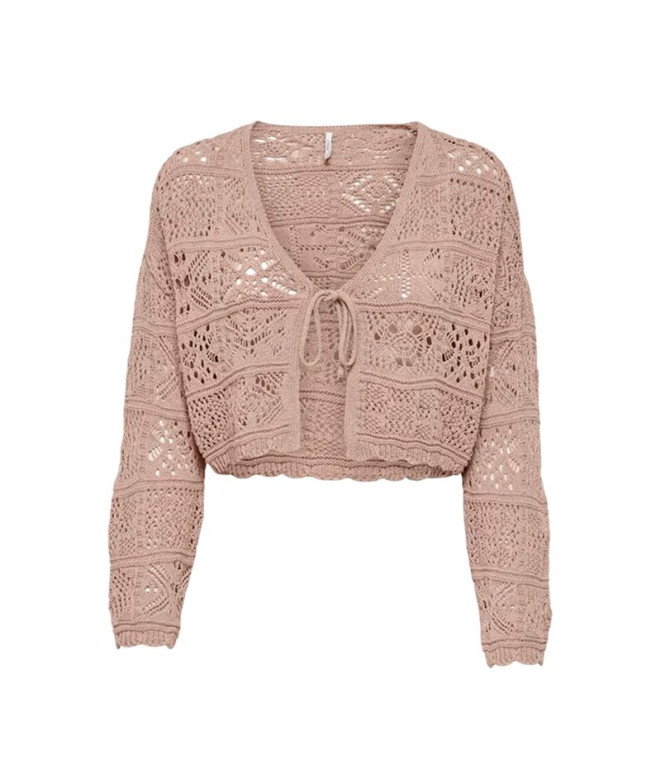Casaco Only Onlbeach Life 7/8 Tie Knt Noos Pumice Stone Mulher