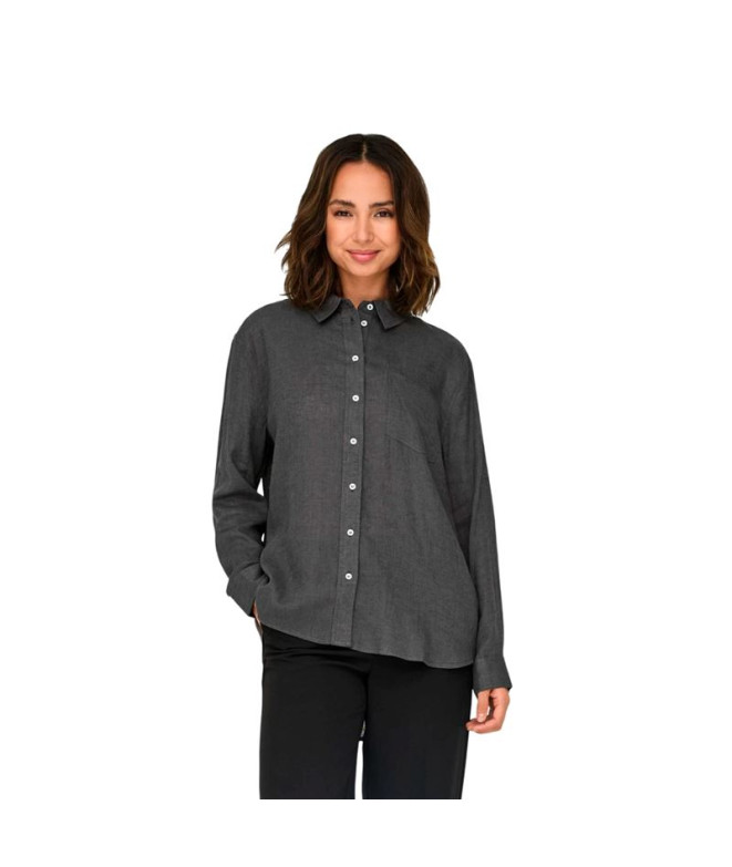 Camisa Only Onltokyo L/S Lin Bl Noos Magnet Mujer