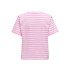 Camiseta Only Onllivina S/S Stripe Noos Bonbon Stripes:White Mulher