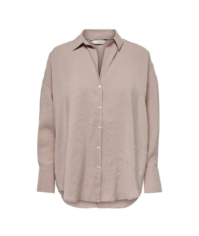 Camisa Only Onlzazima L/S Loose Noos Silver Mink Mujer