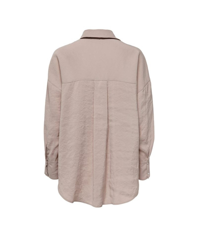 Camisa Only Onlzazima L/S Loose Noos Silver...