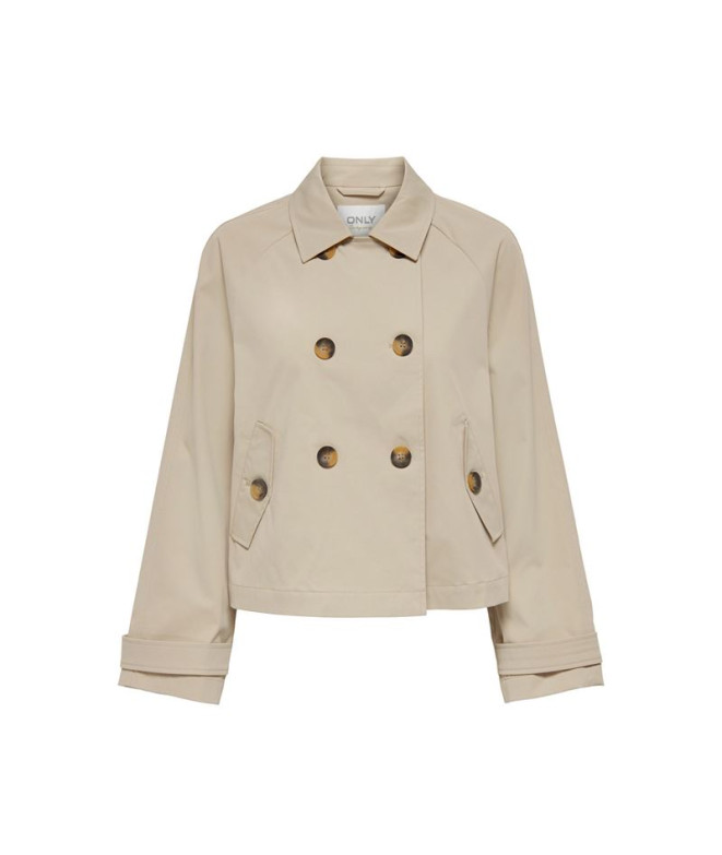 Chaqueta Only Onlapril Life Short Trenchcoat Otw Noos Oxford Tan Mujer