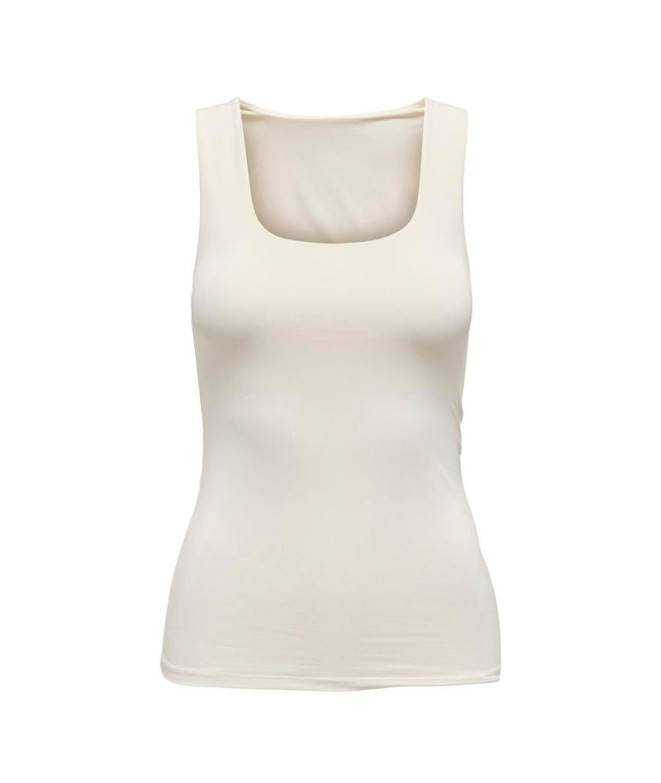Camiseta Only Onlea S/L 2-Ways Fit Noos Cloud Dancer Mulher