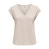 Camiseta Only Onlfree Life S/S Mod.V-Neck Noos Pumice Stone Mujer
