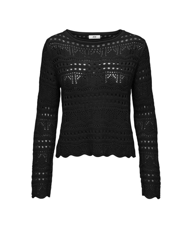 Sudadera Only Jdysun Lay L/S Boatneck Pullov. Knt Noos Black Mujer