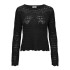 Sudadera Only Jdysun Lay L/S Boatneck Pullov. Knt Noos Black Mujer