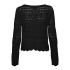 Sudadera Only Jdysun Lay L/S Boatneck Pullov. Knt Noos Black Mujer