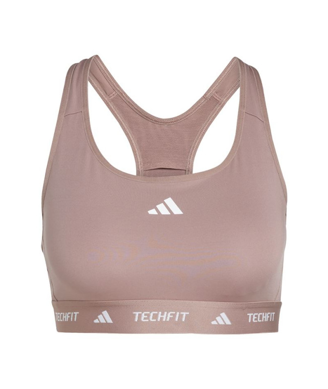 Brassiere de sport de Fitness adidas Techfit Bra Femme Rose