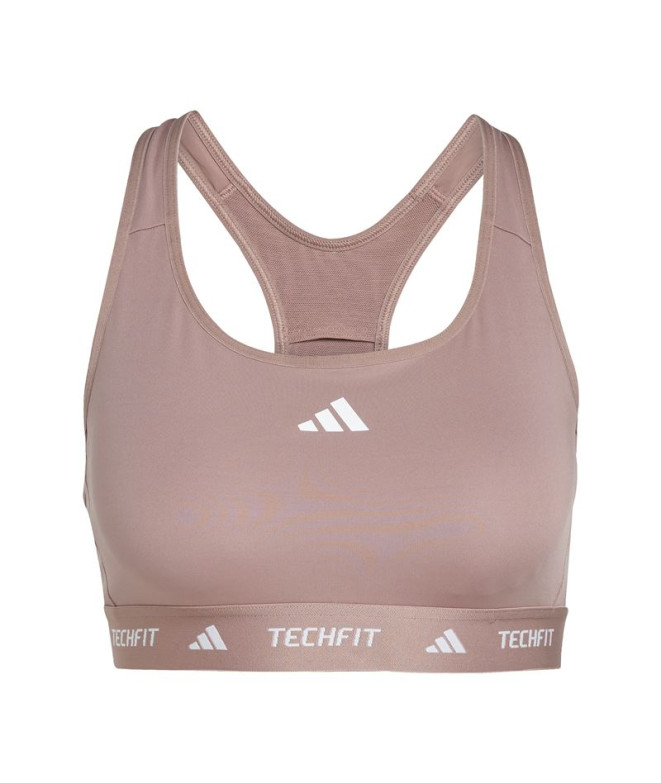 Sujetador Deportivo de Fitness adidas Techfit Bra Mujer Rosa