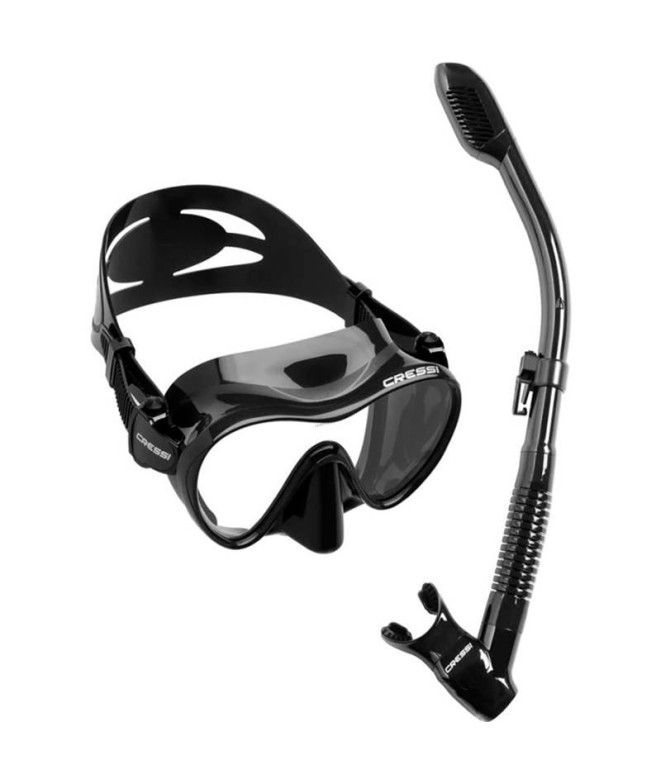 Kit de Buceo Cressi F1 + Dry Unisex Negro