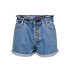 Calça Only Onlcuba Paperbag Dnm Noos Medium Blue Denim Mulher