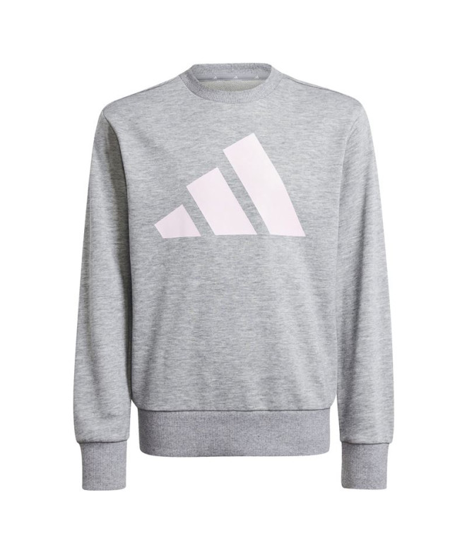 Sudadera adidas Jg Big Logo French Terry Niña Gris/Rosa