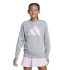 Sudadera adidas Jg Big Logo French Terry Niña Gris/Rosa