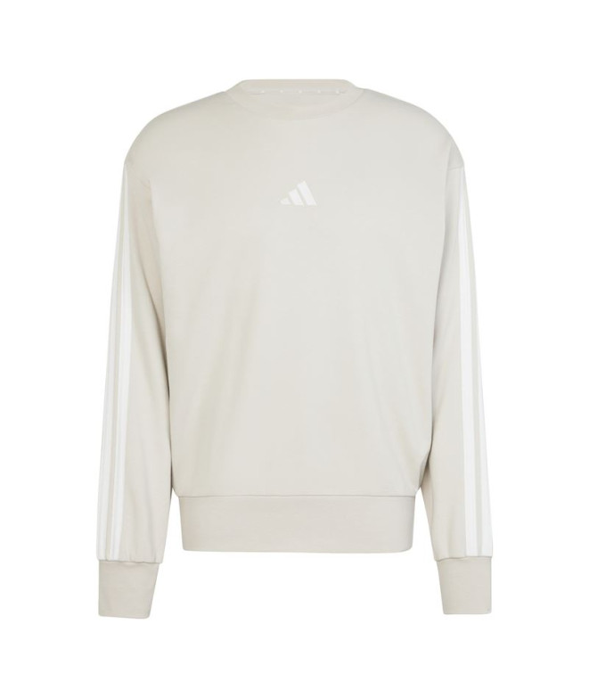 Sudadera adidas 3Bandas French Terry Hombre Beige