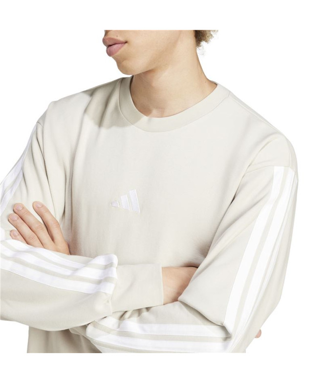 Sweat adidas 3Bandas French Terry Homme Beige