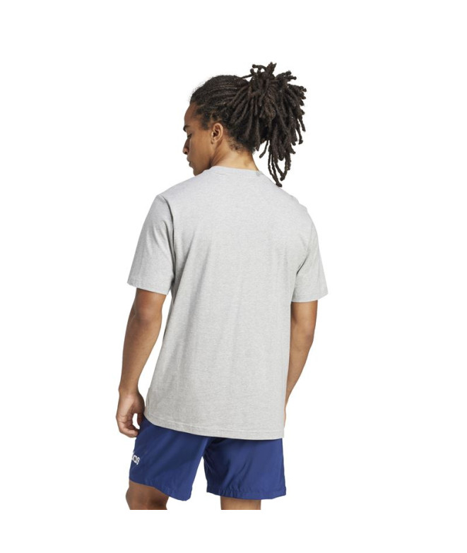 Camiseta adidas Linear Sj Hombre Gris/Negro