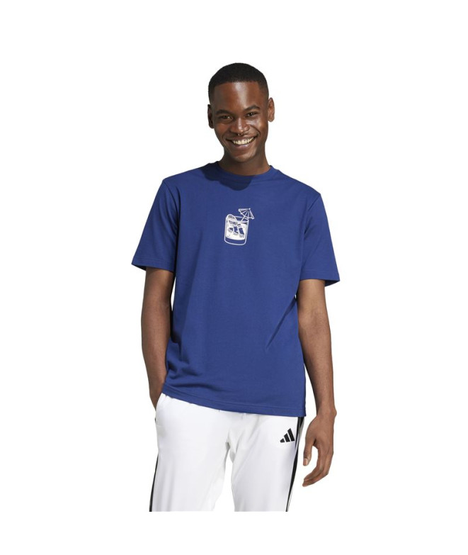 Camiseta adidas Drink Homem Azul Escuro