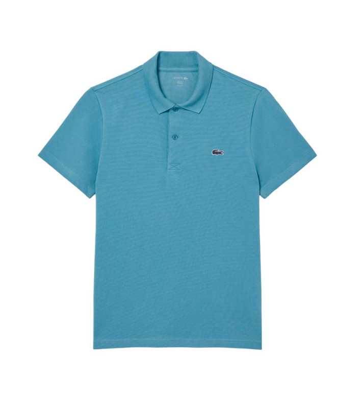 Polo Lacoste Chemise Col Bord-Côtes Manches Courtes Homme Bleu