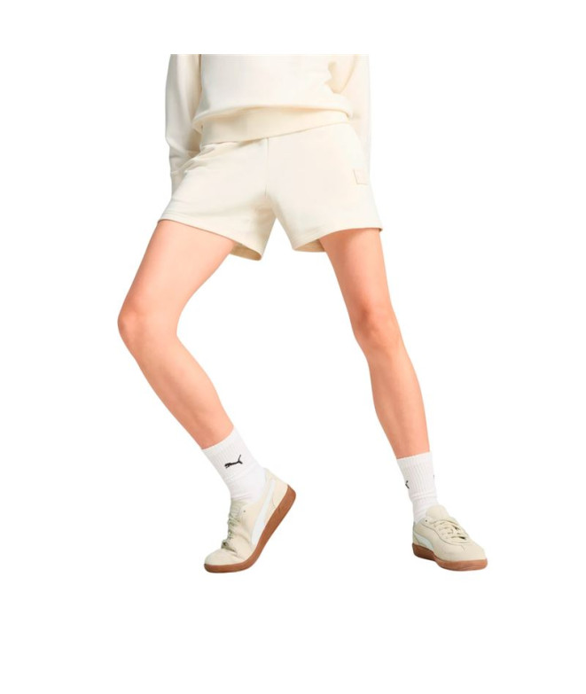 Calça Puma Essentials Elevatedd-Ris Mulher Bege