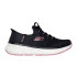 Sapatilhas Skechers Edgeride - Impressio Mulher Preto Malha/Detalhe Rosa