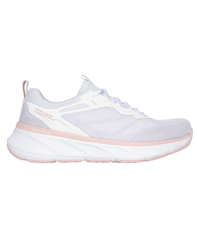 Chaussures Skechers Edgeride-Power Flow Femme White Knit/Natural Trim