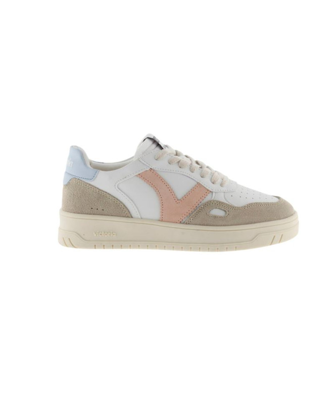 Zapatillas Victoria Seul Efecto Piel & Serraje Mujer Celeste