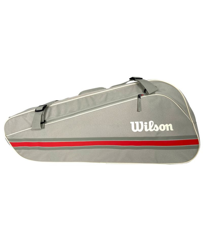 Saco de raquetes de Tênis Wilson 6Pk Team Racket Bag 2025 Cinza