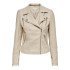 Chaqueta Only Onlgemma Faux Leather Biker Otw Noos Silver Lining Mujer