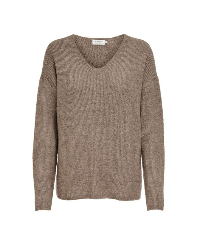 Sudadera Only Onlcamilla V-Neck  Knt Noos Caribou Detail:Melan Mujer