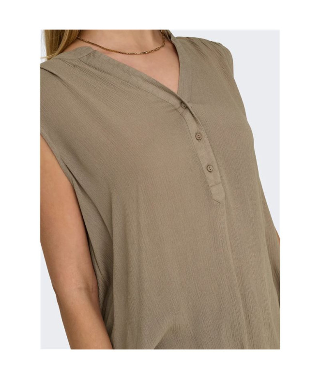 Camiseta Only Onljette Life  Noos Mocha...