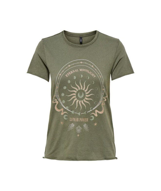 Camiseta Only Onllucy Life Reg  Noos Kalamata Print:Eter Mulher