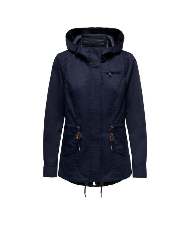Chaqueta Only Onllorca Canvas Parka Otw Noos Blue Graphite Mujer