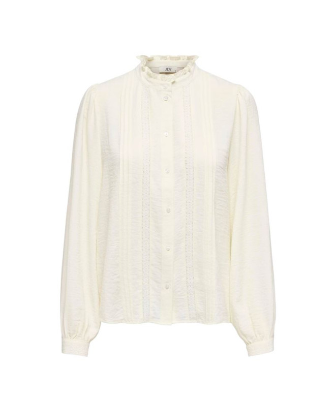 Camisa Only Jdyellis Life L/S Lace Noos Cloud Dancer Mujer