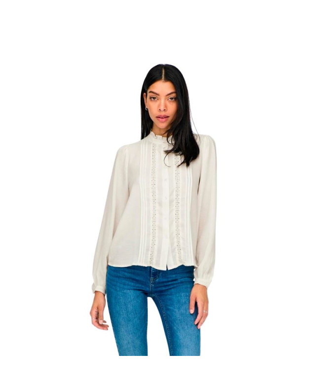 Camisa Only Jdyellis Life L/S Lace Noos Cloud...