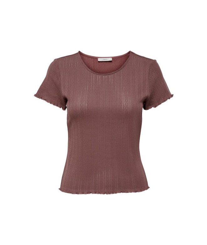 Camiseta Only Onlcarlotta  Noos Rose Brown Mujer