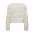 Casaco Only Onlbeach Life  Tie Knt Noos Cloud Dancer Mulher